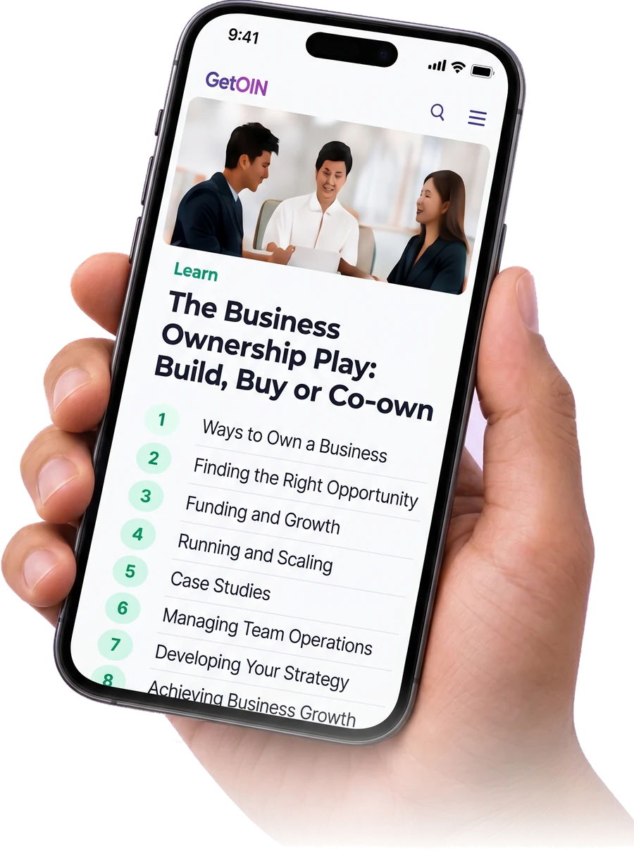 The Business Ownership Play: Build, Buy or Co-own course screen